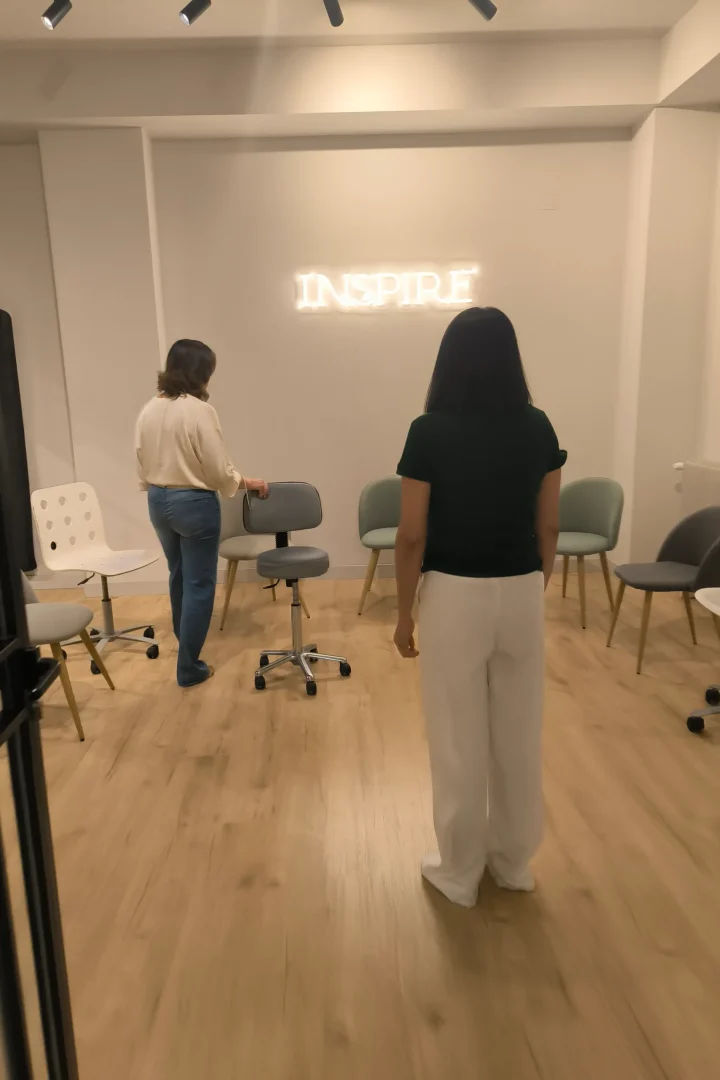 Gardenia preparando un taller de técnicas de estética